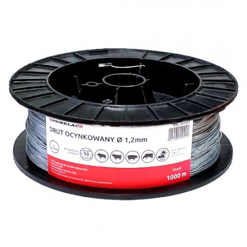 Ohradníkový drôt pozinkovaný hrúbka 1,2 mm, dĺžka 1000 m, Pomelac