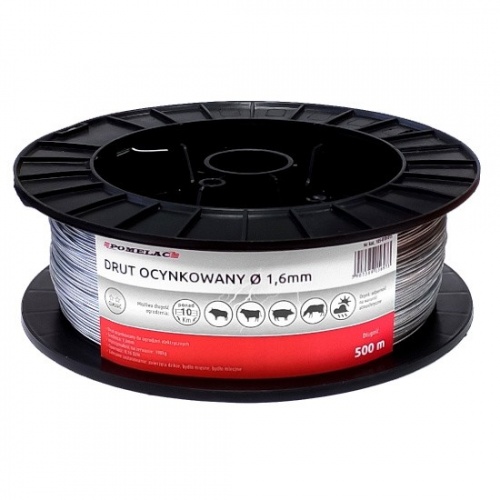 Ohradníkový drôt pozinkovaný hrúbka 1,6 mm, dĺžka 500 m, Pomelac