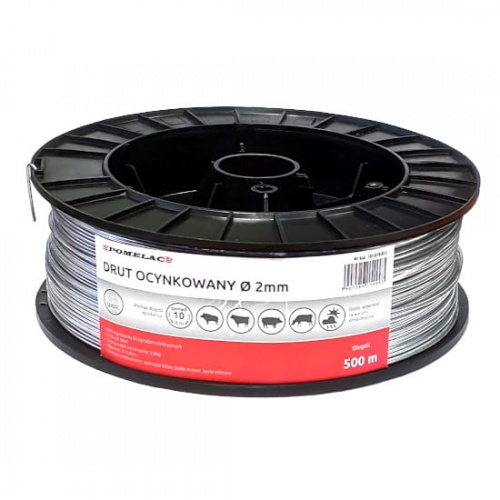 Ohradníkový drôt pozinkovaný hrúbka 2,0 mm, dĺžka 500 m, Pomelac