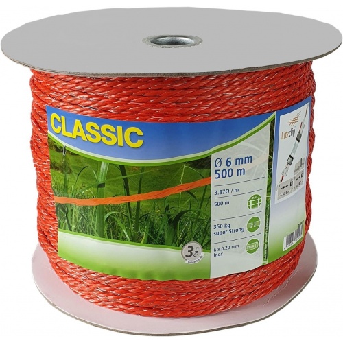 Vodivé lanko CLASSIC 500 m, 6 mm, 6 x 0,20 mm, oranžove