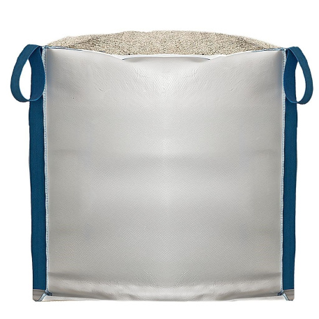 Veľký otvorený vak BIG-BAG 90×90×120 cm naplnený materiálom – odolný obal na stavebný a poľnohospodársky tovar, nosnosť 1000 kg