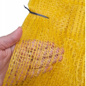 Detail žltého rašlového vreca – sieťovina sťahovacia 50×65 cm.