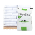 Perlka 25 kg – granulované vápenato-dusíkaté hnojivo, vrece na palete, pripravené na predaj